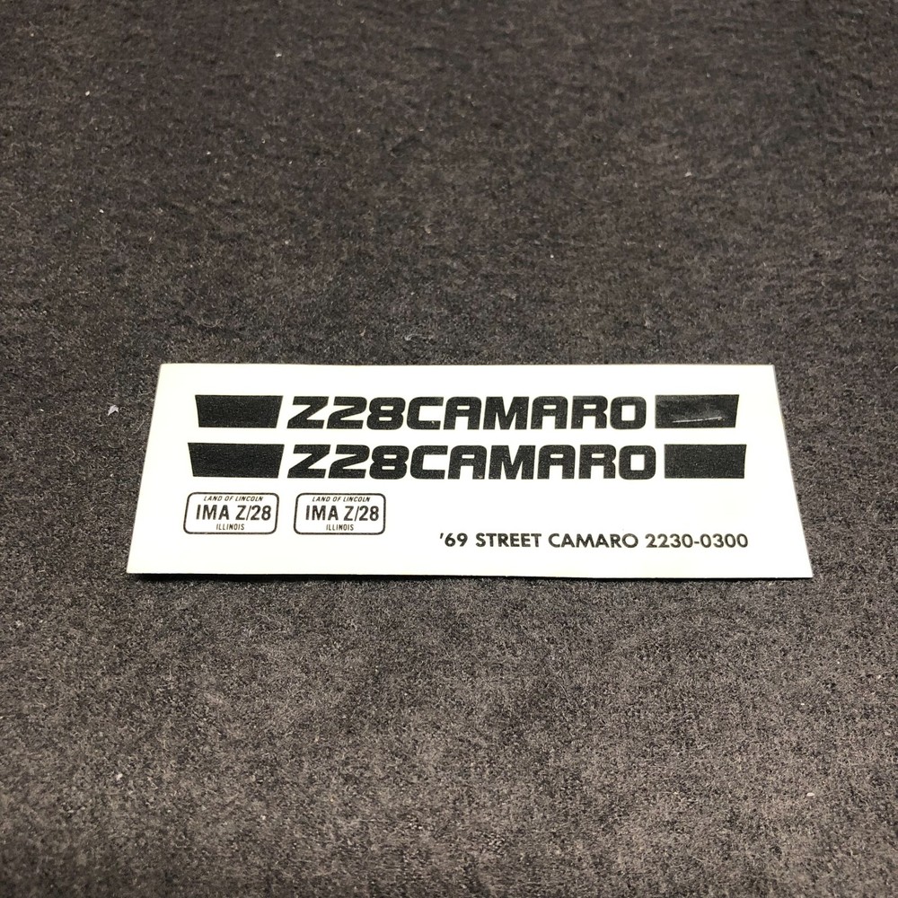 Monogram ’69 Street Camaro Decals #2230 Original Z28 1977 Issue Chevy Muscle Car