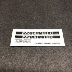 Monogram ’69 Street Camaro Decals #2230 Original Z28 1977 Issue Chevy Muscle Car