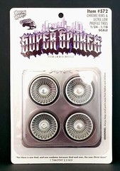 HOPPIN HYDROS 1/24-1/18 SUPER SPOKES OCTO Cap LOWRIDER Rim Tire Chrome OCTOS!