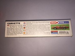 1979 Monogram 1016 Corvette SnapTite 1/32 Scale Model with Decals & Instructions