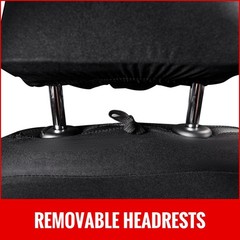 AUTOYOUTH 3 Row Car Seat Covers w/ 7 Headrests Universal Fit Truck SUV Van Airba