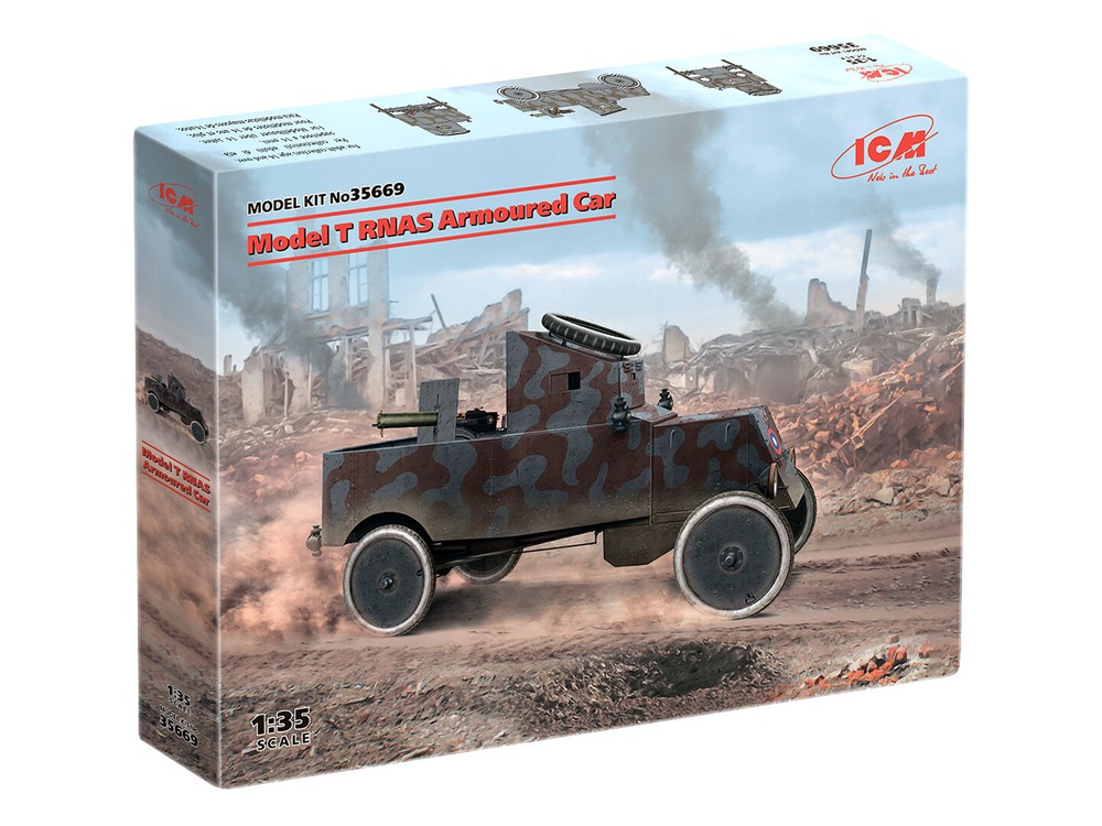 ICM 35669 – Model T RNAS Armoured Car – 1:35 Scale Plastic Model Kit