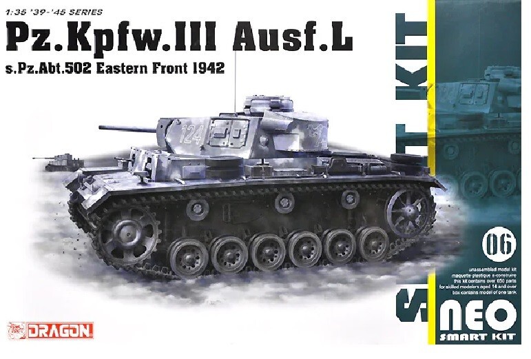 Dragon 1/35 Pz.Kpfw.III Ausf.L s.Pz.Abt.502 Leningrad 1942 Neo Smt #6957📌USA📌