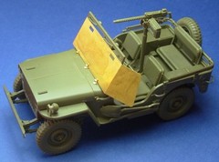 Minor 1/48 Windshield Armor for U.S. WWII 1/4 Ton 4×4 Truck Jeep Brass Photoetch