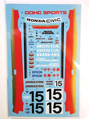 Decalpool 1/24 Honda Civic Mugen Si Group A 1986 Decal Sheet DP276 suit Tamiya