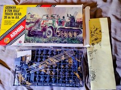 German 8 Ton Half Track Quad 1:72 Model Kit #552 1974 Truck Collectors New