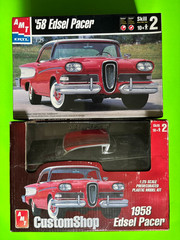 PAIR OF 1958 EDSEL PACER COUPE MODEL KITS AMT ERTL 1/25 SCALE BRAND NEW SEALED!!