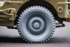WILLYS MB Sagged wheel set (3d printed Upgrade set) 1/35 ScaleX WW 35001S