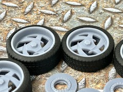 Resin 20 Inch Retro “Boyd’s ULT 1” Model car Wheels/Tires 1/24 1/25 scale