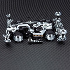 Silver JueDi ZhanChe Mini 4WD, Carbon & Alloy Upgraded, Ready to Run