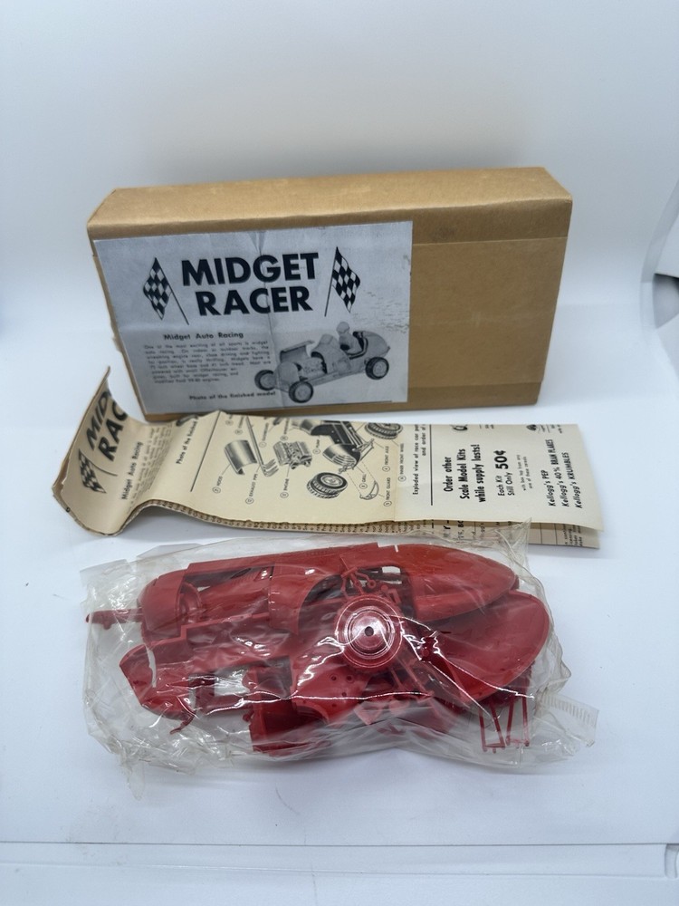 Vintage 1950’s 1/24 Monogram Midget Racer Model Kellogg’s Cereal