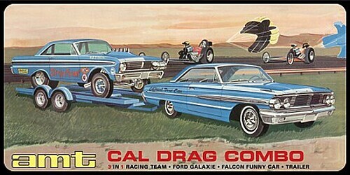 AMT Cal Drag Combo – Plastic Model Car Vehicle Kit – 1/25 Scale – #1223