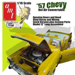 AMT 1159 1/16 ’57 CHEVY BEL AIR CONVERTIBLE RETRO DELUXE SCALE MODEL KIT
