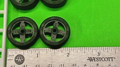 1/24 1984 Porsche 911 Carrera 3.2 Coupe Fuchs Rims Wheels Rubber Tire Staggered