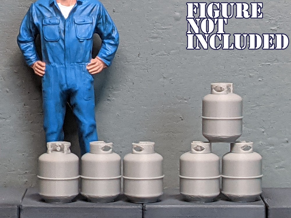 1/24 1/25 Scale Propane Tanks – Diorama Accessory (G Scale, set of 6)
