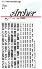 Archer Transfers Decals NATO Force Markings 4mm & 2mm (Black) AR35106B