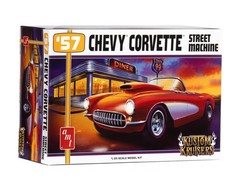 AMT 1498 1:25 Scale 1957 Chevy Corvette Street Machine Plastic Model Kit