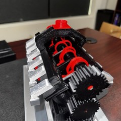 3d Printed V12 Compressed Air Engine Model