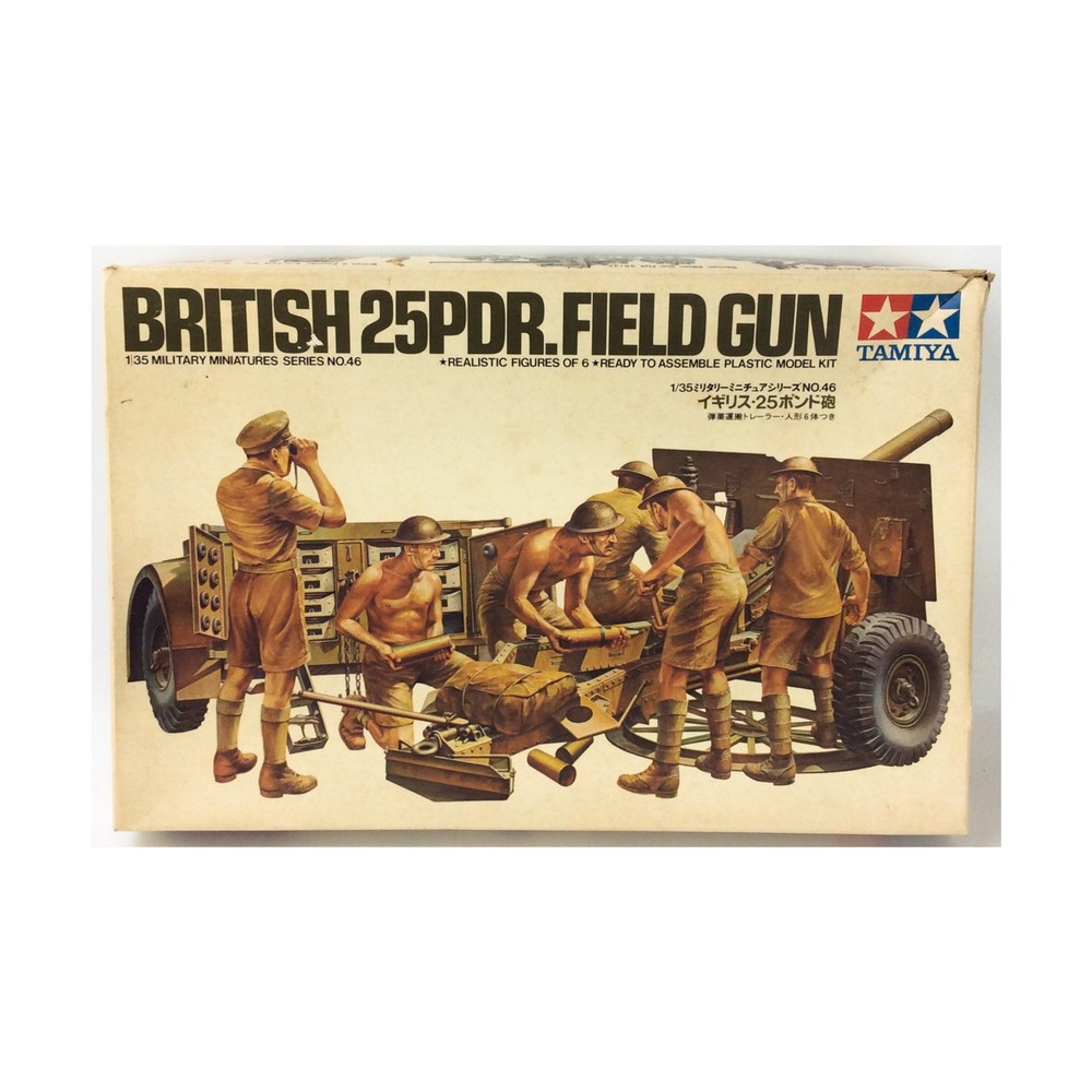 TAMIYA Military Model 1:35 British 25 Pdr. Field Gun VG+/NM