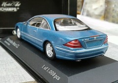 1/43 MINICHAMPS Mercedes CL500, 2d.coupe, marine blue, 1999, mint+++!