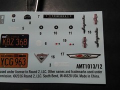 1961 Chevy Impala SS 409 1/25 Waterslide Decal Sheet Dash Cluster Gagues Emblems