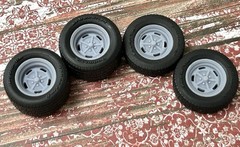 1/24 Scale: 15-inch “A.R. Salt Flat Special” Resin Wheels W/ Wide Rear Tires