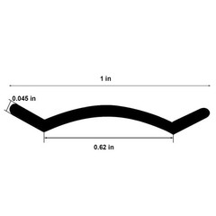 1″ Black Vinyl Trim Molding Screw Cover RV Boat Camper Travel 25 ft,