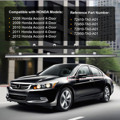 Window Molding Trim for Honda Accord 2008-2012,4-Door Sedan,Chrome outside Door