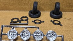 1972 Chevy Nova SS STOCK WHEELS & TIRES 1/25 scale NEW Model Kit PARTS AMT