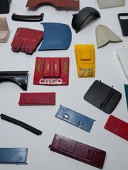 ✨VINTAGE✨ Model Kit Junkyard Graveyard Car Parts LOT Of Car Hoods Hard Tops Door