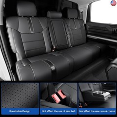 for Toyota Tundra Seat Covers 2014-2021(CrewMax only), Full Covered SR/SR5