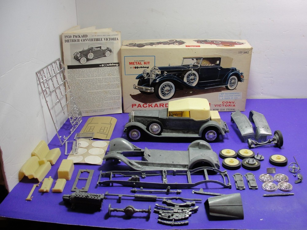 Vintage Hubley Packard Dietrich Conv. Victoria 1/22 Metal Model Kit No. 4863