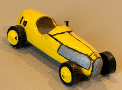 Vintage Custom Built Wood Midget Racer Model Indy 500 Marx Slush Race Stock Car