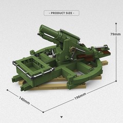1:35 WWI British BL 9.2 Inch Howitzer Model Kit Military Artillery Toy Gift Boy