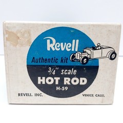Vintage Revell H-59 Early 50’s Hot Rod Model Kit 3/4″ Scale Unbuilt Original Box