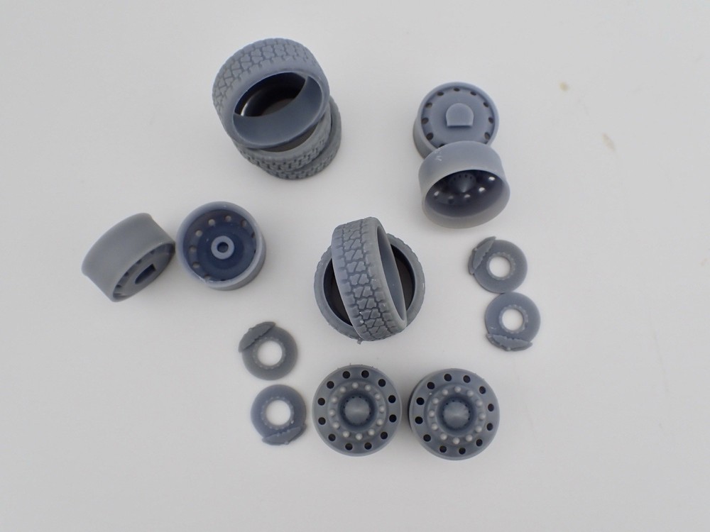 Semi Wheels With Low Profile Street Tires 3d Printed
