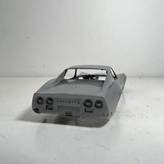 Revell H-1297 Corvette Sting Ray 1/32 Scale Vintage Model Kit Partially Built