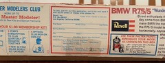 SUPER RARE(1973)-REVELL|BMW R75/5|WUNDERBIKE|1:8 Motorcycle Kit#1552|UNBUILT!!!