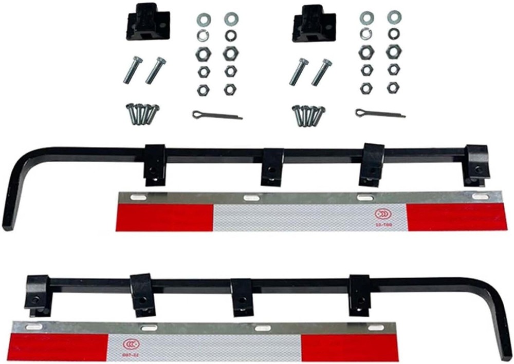 Pair Mud Flap Hangers Kit 30″ Use 24″ Wide Semi Truck Mudflaps Steel Straight