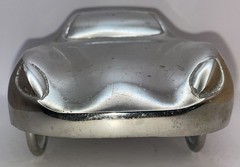 Vintage CAR ART Cast Chrome Metal 11.5” Lotus? 2 Pounds JIM DUDEN COLLECTION