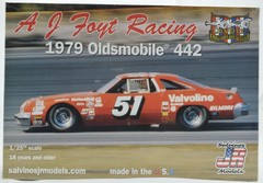 Salvinos JR Models AJO1979D 1:24 AJ Foyt Racing 1979 Oldsmobile 442 Model Kit