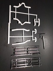 AMT Kenworth W-925 Tractor 1/25 chrome exhaust pipes crossover big rig semi part