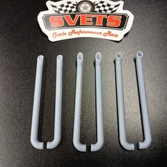 1/24 1/25 Scale 3D Resin Exhaust Stacks Set Universal Longer Version 90 Degree