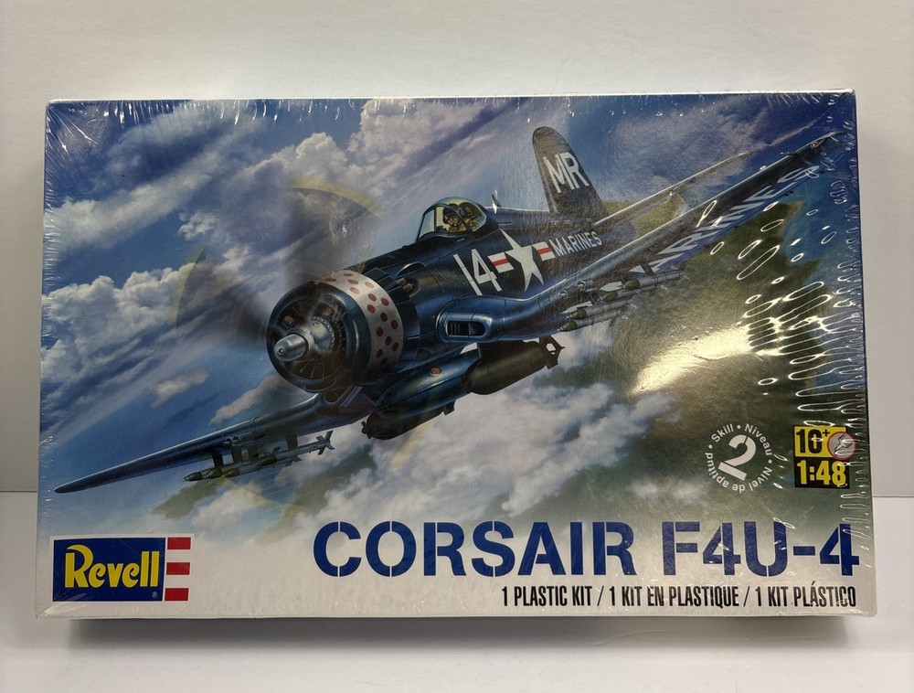 Revell F4U-4 Corsair Marines Aircraft Plastic 1:48 Scale Model Kit NEW SEALED