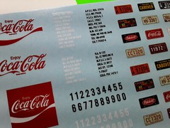 Peterbilt 352 Pacemaker Cabover 1/25 waterslide decal sheet Coca-Cola Coke COE