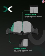 SCITOO D1294 D1042 Semi-Metal Brake Pads Kits Front & Rear Replacement For