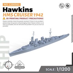 SSMODEL 561 1/1200 Military Model Royal Navy HMS Hawkins Cruiser GAMES