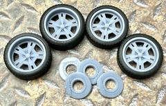Resin 21/20 Inch “ ‘US Mags Flint” Model car Wheels/Tires 1/24 scale