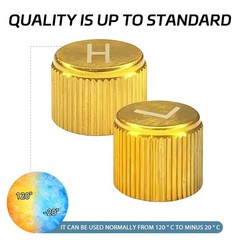 Brass R134a AC Valve Caps for Toyota Honda Nissan Hyundai Subaru & More 2PCS