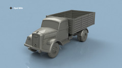 L’Arsenal Models 1/700 OPEL BLITZ TARPAULIN UNCOVERS & FLATS (10) 3D Printed Set